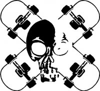 Skull and Cross Skateboards