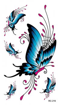 Blue Butterflies Temporary Tattoos