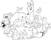 Bambi with Mother and all his Friends