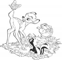Bambi with Thumper and Flower