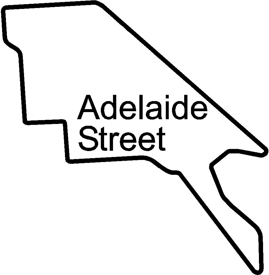 Adelaide Street Circuit Racetrack Decals and Stickers, The Home of